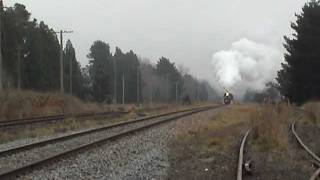 Steam locomotive moving quickly big noise [upl. by Ayita124]