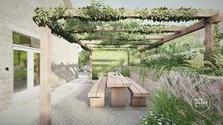 Design for a hillside garden in Ilkley Yorkshire [upl. by Armahs]