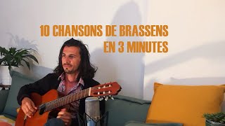 10 chansons de GEORGES BRASSENS en 3 minutes [upl. by Rodgiva]