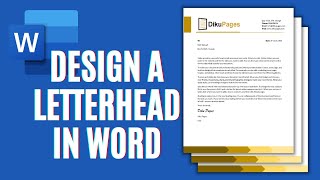 How to Create a Business Letterhead in Word  Letterhead Template Design [upl. by Eltsyrc]