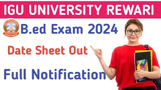 IGU meerpur bed exam date Sheet Out official notification out [upl. by Ange]