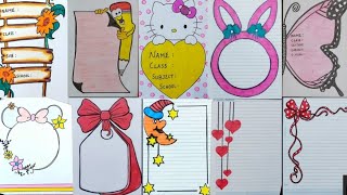 10 cute beautiful project assignment note book designs [upl. by Alvy]