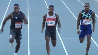 Trayvon Bromell 976 World Lead Ferdinand Omanyala African Record 977 [upl. by Tiny910]