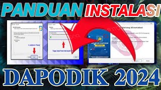 PANDUAN\CARA INSTALASI DAPODIK TERBARU 2024 [upl. by Arotal]