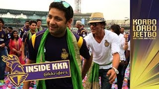 SHAH RUKH KHAN LIFTS THE CUP WITH THE KNIGHTS  Inside KKR Ep 46  KKR winning ceremony celebrati [upl. by Aholah]