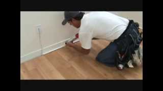 Tips when installing baseboard trim to laminate flooring [upl. by Onaireves116]