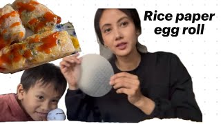 Rice paper eggs roll  Quick tiffin recipe [upl. by Sadonia]