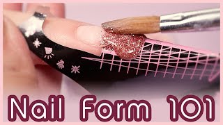 How to Apply Acrylic on Nail Forms for Beginners [upl. by Arretak]