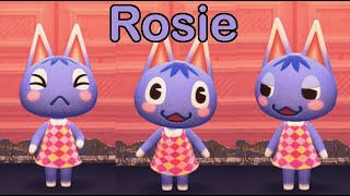 【Animal Crossing New Horizons】Rosie All 44 Emote Reactions [upl. by Learsi]