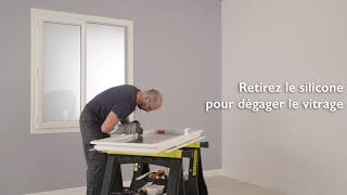 Changement dun vitrage sur fenêtre PVC [upl. by Nnaihs402]