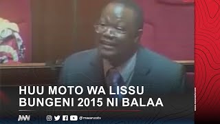 HUU MOTO WA LISSU BUNGENI 2015 NI BALAA PINDA NA POLISI WALIKIPATA CHA MOTO quotCCM NI MA FASHISTIquot [upl. by Ayerhs]