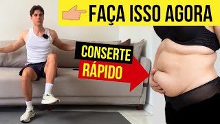 Apenas 1 Minuto De Exercício Fácil Para Reduzir A Gordura Da Barriga  Abdominal Sentado Sem Saltar [upl. by Traver]