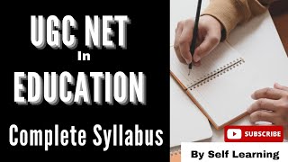 UGC NET in Education complete syllabusUGCNET Syllabus 2021NET Education ki preparation kese karen [upl. by Iris718]