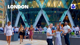 City of London 🏴󠁧󠁢󠁥󠁮󠁧󠁿 BARTHOLOMEW FAIR  Broadgate to The Gherkin  Central London Walking Tour HDR [upl. by Calesta]