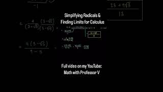 Algebra Review amp Tutorials for calculusstudents mathwithprofessorv calculusvideos limits [upl. by Dicks]