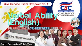 Civil Service Exam Reviewer No 1 Verbal Ability in English  Review Central [upl. by Luigino]