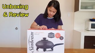 Sunbeam SK6000 DuraCeramic Skillet Unboxing amp Review [upl. by Philoo509]