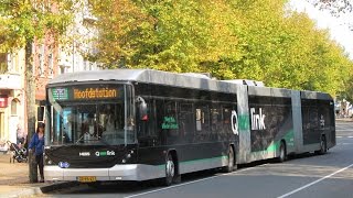 Qbuzz 3490 Hess Double Articulated Hybrid Bus  G Zuiderdiep Groningen NL 03102014 HD Video [upl. by Wildon98]