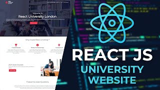 React JS University Website Project  Tutorial for Beginners  PART 1 [upl. by Catherine856]