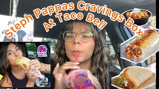 Trying my Favorite YouTubers Taco Bell Cravings Box Steph Pappas [upl. by Llednik4]