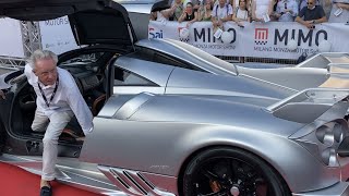 Horacio Pagani drives his Pagani Imola in Milan [upl. by Arias617]