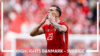 Danmark  Sverige 21 𝕀 Højbjerg og Eriksen sikrede sejren i Parken [upl. by Dragde]