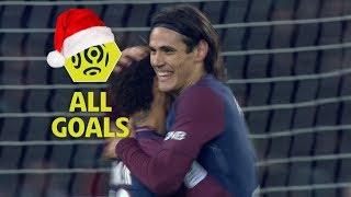 All Cavani Goals  midseason 201718  Ligue 1 Conforama [upl. by Kilk]