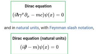 Dirac equation physics [upl. by Romano]