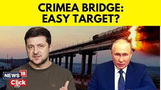 Russias Key Supply Line To Ukraine Crimea Bridge Damaged  Crimea Bridge Explosion Today News [upl. by Earl]