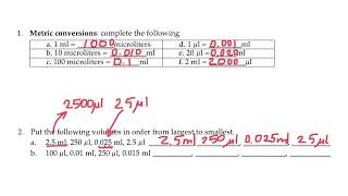 Converting between microliters μL and milliliters mL [upl. by Neetsyrk]