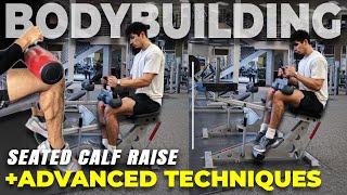 How to Seated Calf Raise  COMPLETE GUIDE   Advanced Techniques  Bodybuilding  Atlasthetics [upl. by Wolfie]