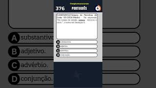 📘 QUIZ PORTUGUÊS Nº 376  QUESTÃO DE CONCURSO quiz shorts concurso portugues simulado [upl. by Mcgurn334]