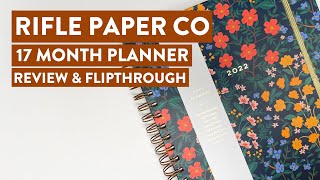 Rifle Paper Co 17 Month Planner 20212022  Review amp Flip Through [upl. by Lamag]