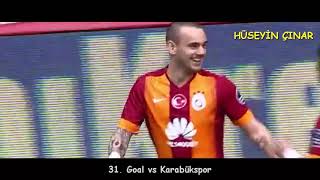 Wesley Sneijderın Galatasaraydaki Bütün Golleri Türkçe Spiker [upl. by Inuat528]