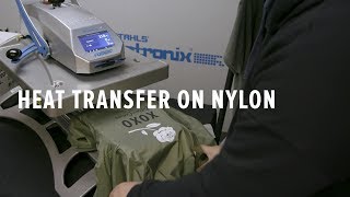 Heat Transfer  How to Heat Transfer Vinyl And Nylon Fabric [upl. by Cawley375]