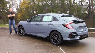 2021 Honda Civic Sport Touring Hatchback Quick Exterior And Interior Tour [upl. by Airdnua]