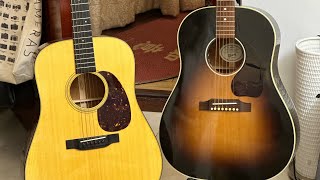 Gibson j45 vs martin d18 how do they compare [upl. by Atikahc]