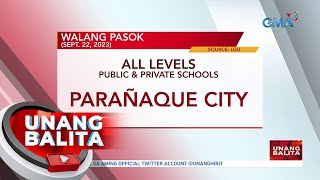 Walang pasok as of 603 AM September 22 2023  UB [upl. by Arymahs]