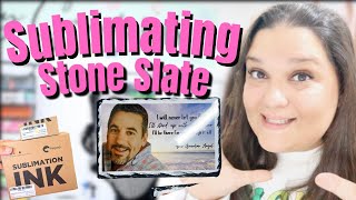 DIY Sublimation on Slate  Easy Sublimation Tutorial  Design on Canva and press Start to finish [upl. by Eimyaj]