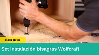 Set para instalación de bisagras de cazoleta Ø 35 mm Wolfcraft ¡ Éxito seguro [upl. by Eustatius]