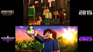 Minecraft Story Mode 2015 VS Block by Block The Amulet 2025 Comparison [upl. by Eetnahc]