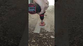 make a hole with a diameter of 65 mm in the chipboard for sockets using an electric screwdriver [upl. by Adnocahs197]