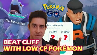 HOW TO BEAT CLIFF amp SHADOW AERODACTYL LOW LEVEL CP 1500 TEAM POKÉMON GO MAY 2021 DraculVlad [upl. by Asert393]