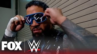 Jey Uso leads camera through tunnel into epic entrance sends Gunther a warning ahead of match [upl. by Sucramat]