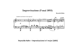 Reynaldo Hahn  Improvisazione 1893 [upl. by Ecnaiva310]