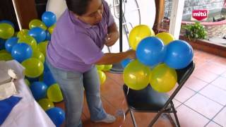 ARCO CON GLOBOS USANDO UN TRAMO DE TUBO DE PVC [upl. by Kristos]