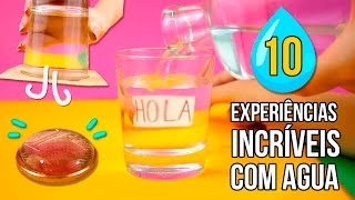 10 EXPERIÊNCIAS incríveis com ÁGUA 💦 EXPERIÊNCIAS fáceis de fazer EM CASA [upl. by Ina]