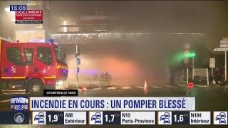 ChoisyleRoi un violent incendie dans un parking souterrain fait un blessé [upl. by Dela403]