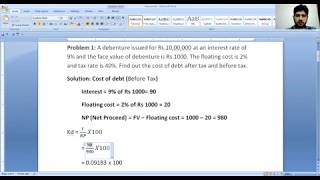 Cost of Capital Problem 1 amp 2 [upl. by Althee]