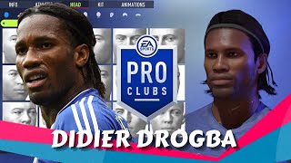 FIFA 22 Didier Drogba Pro Clubs Creation [upl. by Anilys]